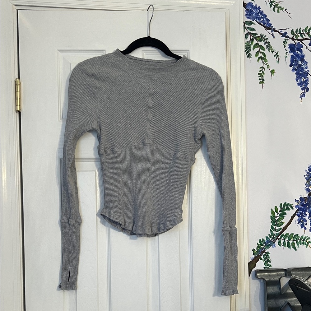 FP Movement by Free People Gray Long Sleeve Top